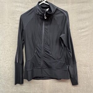 Mondetta Jacket Womens Medium Black Full Zip Mesh Panel Pockets Athletic Running